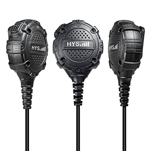 HYS Microphone haut-parleur portable pour talkie-walkie, microphone compatible avec Motorola CP040 CP140 GP300 CLS1110 Radio bidirectionnelle