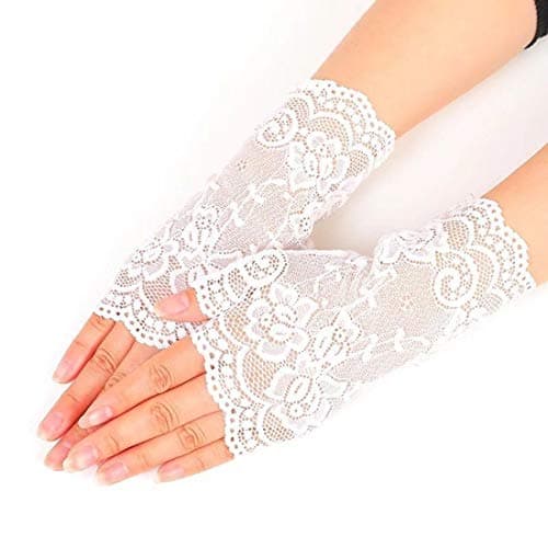 4.5m Dentelle Extensible Garniture 15cm Large Bordure en dentelle élastique Dentelle De Broderie Florale, Dentelle Bordure (blanc)