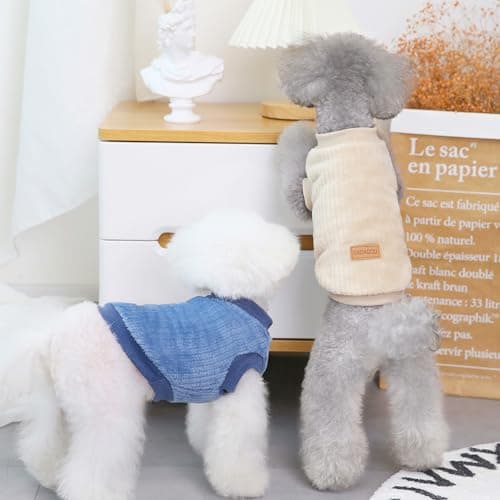 YAODHAOD Pull en peluche pour chien et chat – Chandail doux et épais et chaud pour chien et chat (taille S, abricot)