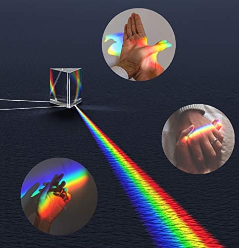 ADWIKOSO 6CM Prisme Triangulaire en verre optique pour photographie - Prisme d'enseignement - Prisme arc-en-ciel - Expériences de spectre - Verre K9 - Avec pochette de nettoyage