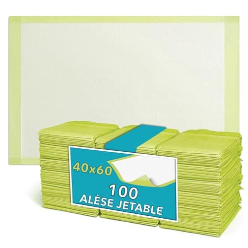 Dailee Bed Alese Jetable Bebe 40x60 - 100x Alèse Jetable pour Bébé, Lange pour Protection Matelas à Langer - 4 Paquets de 25 Alaise