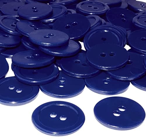 AERZETIX - C56439 - Lot de 50 Boutons de couture ronds Ø20x2.2 mm à 2 trous 32L L32 - couleur bleu-violet - en plastique - diamètre de l'ouverture 2 mm - mercerie/vêtements/mode