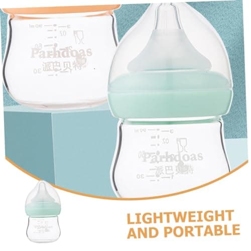TOYANDONA Biberon En Verre Pour Biberon De Lait Pour Biberon Pour Nourrissons Biberon Anti Colique Biberons Pour Nouveau-né Entraîneur De Buvant Biberon à Col Large Un Verre