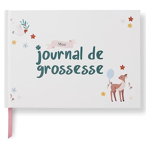 Journal de Grossesse à Offrir - Livre Grossesse de Luxe pour Futures Mamans – Carnet de Grossesse comprend Calendrier, Scrapbook, Check-list, Organisateur et Livre de Naissance Souvenirs (Animaux)