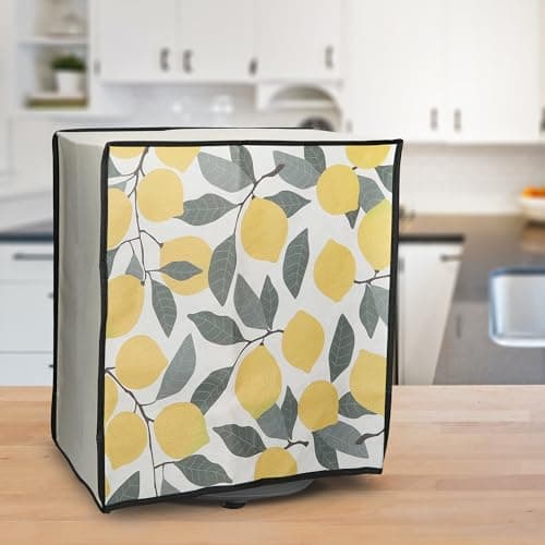 kwmobile Housse Compatible avec TM6 - Housse de Protection intégrale pour Robot de Cuisine - Jaune-Vert-Beige
