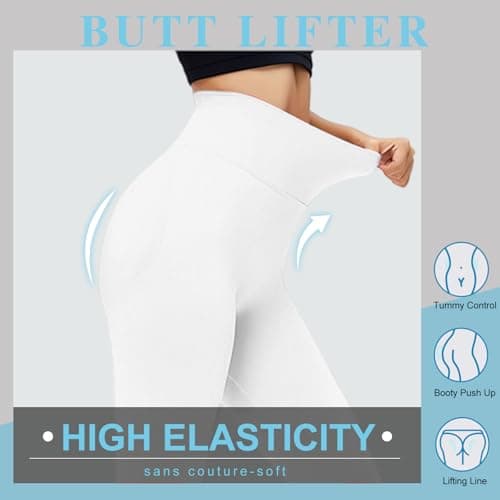 Lishang Leggings Femme Anti-Cellulite Legging de Sport Push Up Taille Haute Scrunch Butt Lift Yoga Pantalon Sport Compression Collants Opaque Slim Fit pour Gym Fitness Jogging Running Course Exercice