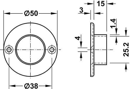 Gedotec Tringle à Vêtements | Rail pour Suspendre des Cintres et Habillement dans une Penderie ou Garde-robes | Acier Chromé et Poli, 2 Supports Inclus | 2000mm, Diam 25mm | 1 Pièce