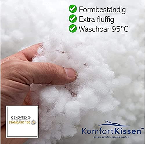 MAKOSAS Coussin Confort Original - Coussin orthopédique rafraîchissant de qualité supérieure - Coussin de Corps - pour Un Meilleur Sommeil et Contre Les maux de Dos, 100 x 150 cm (Coton - Bleu)