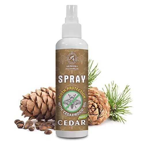 Spray A/M aux Huiles Essentielles de Bois de Cèdre et Citron 250ml - Protection Naturelle Contre les Mites - Dissuasion des Mites pour Penderies - Piège à Mites - Sans Produits Chimiques