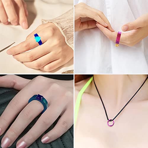Lot de 2 moules en silicone AIFUDA pour résine époxy, anneaux en diamant avec tailles 6-12# et 8 tailles différentes, fabrication de bijoux