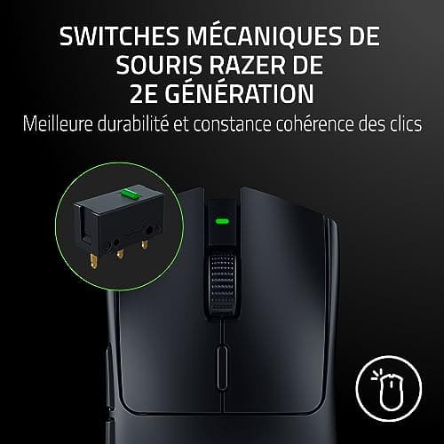 Razer Viper V3 HyperSpeed - Souris sans fil pour l’Esport (Capteur optique 30K Focus Pro, Jusqu’à 280 Heures d’Autonomie, Switches Mécaniques de 2e gen, Polling Rate Réel de 4000 Hz) Noir