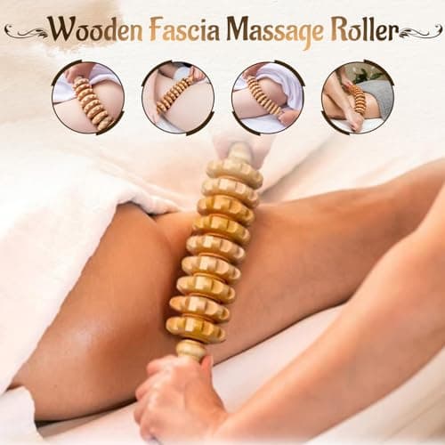 Yofuly Lot de 8 rouleaux de massage professionnels pour thérapie en bois, pour sculpter le corps, drainage lymphatique, soulagement des douleurs musculaires, anti-cellulite