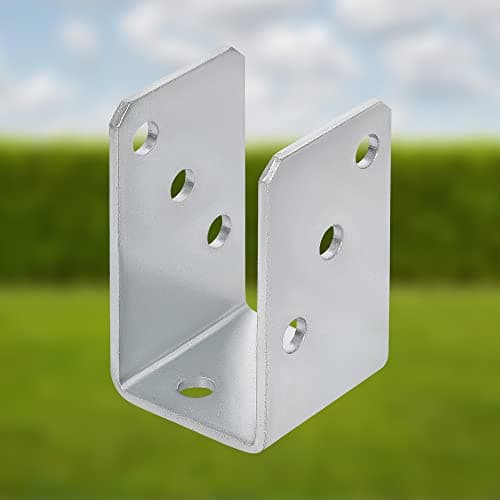 KOTARBAU® Support de poteau en U à visser 50 mm, galvanisé à chaud, la solution parfaite pour assembler différents éléments, argenté