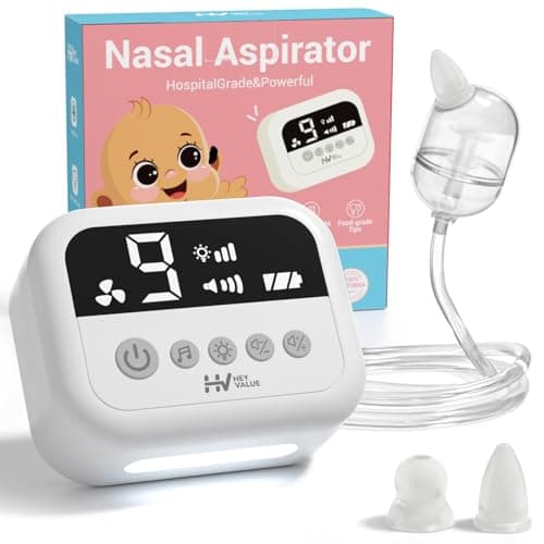 Aspirateur nasal Mouche-bébé électrique |9 forces d'aspiration Aspirateur à sécrétions nasales Aspirateur pour bébé rechargeable avec musique