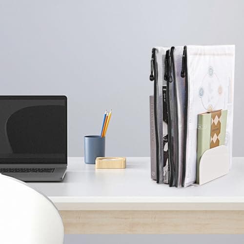 20 Pcs Pochette Document A4, pochette rangement PVC Mesh, Transparentes Document Dossier Étanche Sac Plastique Zip, Pour Voyage Fournitures Bureau, Pochette Zip Cosmétique