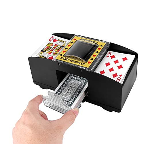 SeiudKty Mélangeur de Cartes Automatique | Mélangeur de Cartes Électronique | Mélangeur de Cartes à Jouer pour Poker | Distributeur de Cartes à Jouer pour Fête Familiale et Clubs