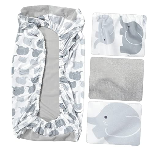 CIMAXIC housse de table à langer berceau housse de matelas à langer extensible tables à langer bébé linge de lit pour bébés linge bebe housse de matelas à langer pour bébé tricot Grey