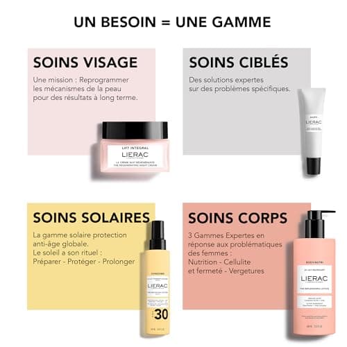 Lierac - Lift Integral - Recharge de la Crème Jour Raffermissante 50ml - Soin Visage - Raffermit - Hydrate - Lisse les rides - Tous types de peaux même sensibles