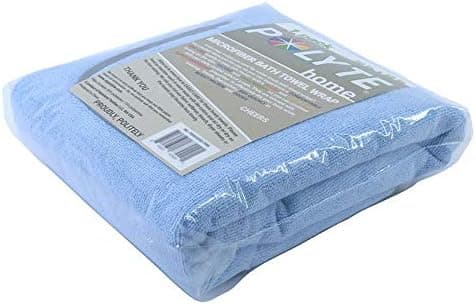 Polyte - Paréo de bain pour femme et serviette de cheveux - microfibres/sèche rapidement - bleu clair - taille unique