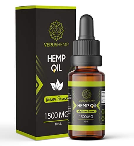VerusHemp Le chanvre 1500 mg Liquide | Forte de haute qualité | Natural Ingredients | suitable for Vegans & Vegetarians 10ml Hemp seed oil