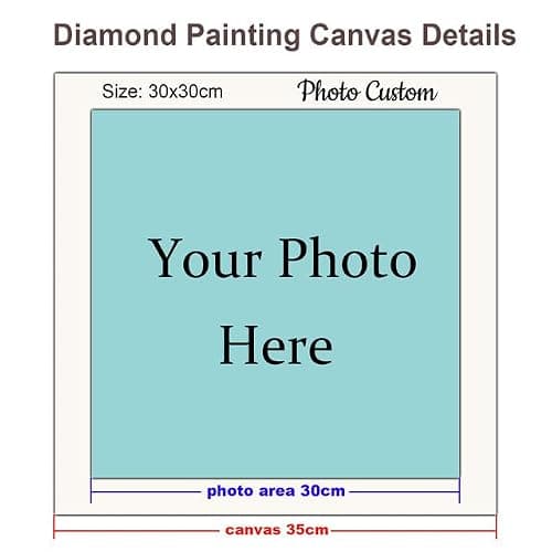 JIOJOG Diamond Painting Personnalisé Photo,Peinture Diamant Personnalisé Kit,Custom 5D Diamant Peinture,Broderie Diamant Personnalisé,Full Drill Painting Diamant Personnalisé Mur Décor