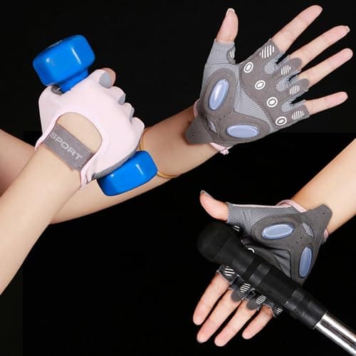 HSLXBY Gants de Fitness,Gants de Sport,Gant Fitness pour Femme,Respirant Anti-dérapant Gants Fitness,Gants Cyclisme Demi-Doigts,Gants de Cyclisme,Gants d'haltérophilie,Gants de Gym pour Exercice