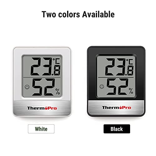 ThermoPro TP49 Petit Hygromètre Numérique Thermomètre Intérieur Thermomètre D'ambiance Moniteur de Température et Humidimètre pour Le Confort du Bureau à Domicile Thermomètre de Reptile