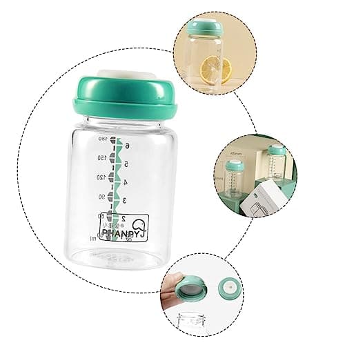 Hohopeti 2 Pièces Biberon De Conservation Du Lait Biberon D'Allaitement Biberon En Verre Biberon
