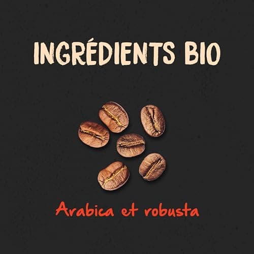 NATURELA - Café Grains Bio - Intenso - Arabica et Robusta - Gamme Signature - Torréfaction Lente - Fabriqué en France - 1 kg