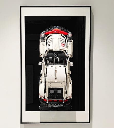 WETCEAOM Cadre d'affichage pour Lego Technic Porsche 911 RSR Race Car 42096, Tableau d'affichage mural pour Lego les amateurs, taille : 75x45 cm(sans modèle)