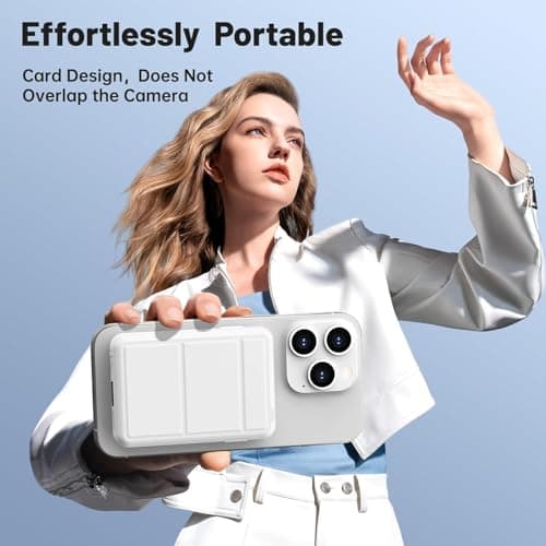Azmuth Batterie Externe Magnétique Compatible avec MagSafe, 10000mAh sans Fil PowerBank Charge Rapide PD 22.5W avec 2 Câble et Support et Affichage LED, Compatible iPhone 16/15/14/13/Pro/Pro Max/Plus