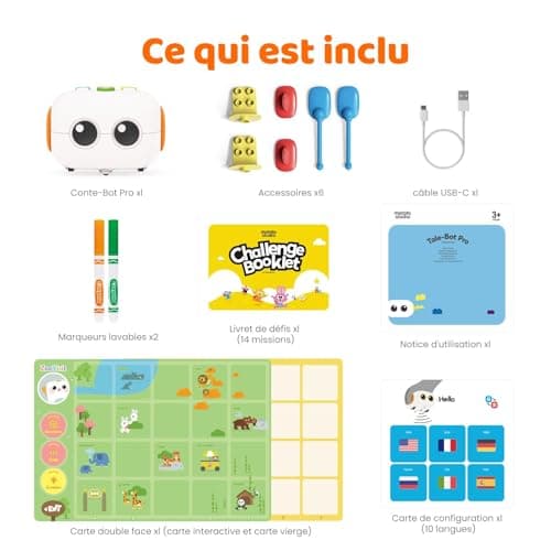 Matatalab TaleBot Pro Coding Robot pour Enfants de 3 à 5 Ans, Jouets Éducatifs d'Apprentissage, Jouets STEM Interactifs, Jouets sans Écran pour que les Enfants Apprennent les Bases de la Programmation