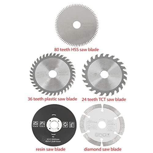 Lame de scie au carbure de 5 pièces de 85 mm, mini lame de scie circulaire au carbure de diamètre intérieur de 15 mm pour outil de coupe