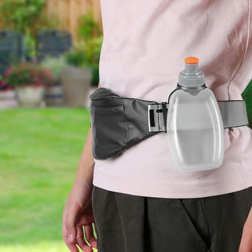 BRISKORE Gourde de sport, 250 ml, sans BPA, anti-fuite, avec clip arrière, pour le sport, le marathon, la course à pied