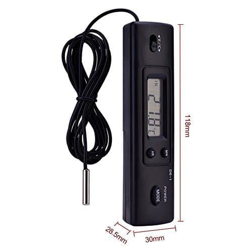Capteur de sonde de thermomètre de compteur de température électronique LCD Digital Delaman câblé pour réfrigérateur