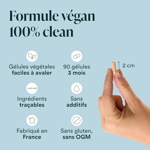 NOVOMA Fer Bisglycinate 14 mg + Vitamine C, Haute Absorption, Immunité & Anti-fatigue, Cure de 3 mois, Complément Alimentaire Fer breveté Ferrochel®, 90 Gélules Vegan, Fabriqué en France