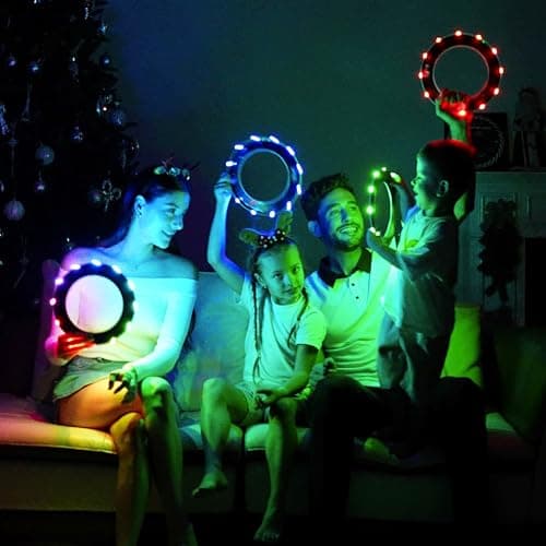 TOSY Anneau Volant 12 LED, Lumineux, Mode Perdu, allumage Automatique, sûr et Doux, étanche, Frisbee léger, Cadeau d'anniversaire, de Camping pour garçon/Fille/Enfant, Ensemble de 3
