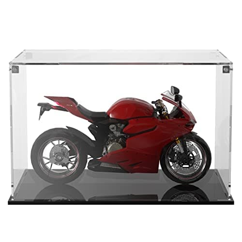 Cliselda Vitrine Acrylique avec Base Noire, Assemblage Vitrine Exposition Transparent, Vitrine Figurine, Vitrine pour Figurines, Jouets, Objets de Collection (30x20x20cm)