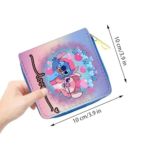 Yoimckay Portefeuilles Enfant, Stitch Portefeuille Anime Cartoon, Portefeuille Garçon Dessin Animé, Porte-Monnaie, Portefeuille Enfant Cartoon pour Garcon, Fille, Fête d'anniversaire, Cadeaux de Noël