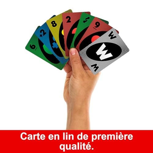 Mattel Games UNO Édition Platinum Jeu de Cartes pour soirées Jeux Entre Amis ou en Famille, Voyages, Camping et fêtes, Cartes Premium de Collection, HPY61