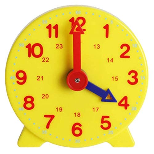 Rvtkak Horloge pédagogique pour Enfants - Réveil éducatif pour Apprendre à Lire l'heure - Réglable - Outil d'apprentissage précoce - pour Apprendre à Lire l'heure