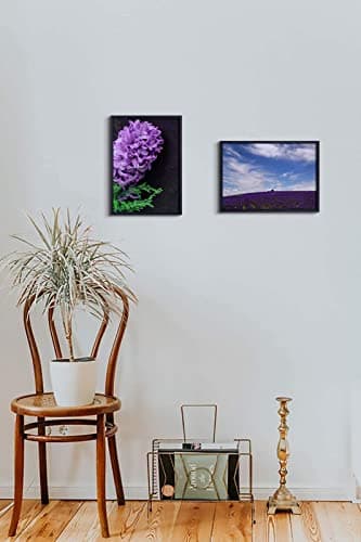 ATOBART Lot de 4 cadres, format A3, en bois, noirs, pour photos, images et certificats, avec plexi-glass, pour montage mural, 29,7 x 42 cm