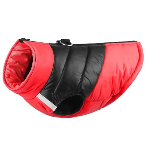 Manteau d'hiver pour Chien pour Veste Chaud des Chiens pour Chien Pet Chiot vêtements Imperméables Assortis Tailles et Couleur (S, B-Rouge)