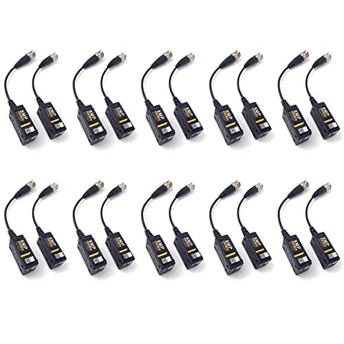 Erpmlyo 1Set HD BNC Video Balun 8MP 1080P 720P Émetteurs-Récepteurs UTP Cat5 HD CVI TVI AHD Pièces de Rechange Accessoires pour CAMÉRA