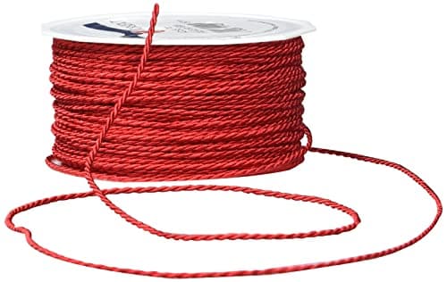 C.E. Pattberg MOSEL Ficelle rouge, 50 m de Cordelette Tissée, Largeur 2 mm, Accessoire pour Décoration, Bricolage, Travaux Manuels et Emballage Cadeau