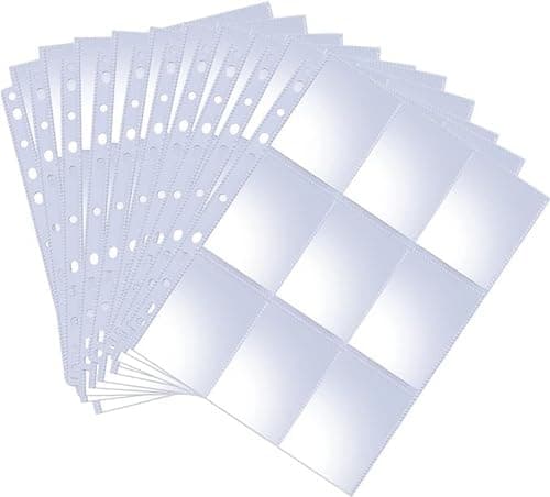 Oderra 576 Plastique Pochettes pour Cartes, 32 Pages de Pochette Carte Pokemon avec Poches des Deux côtés pour Cartes Trading Card Game Collection, Transparente pochette classeur carte