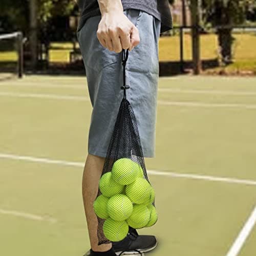 Magicorange Lot de 12 balles de Tennis d'entraînement avancées pour Chien avec Sac en Maille pour Un Transport Facile, idéal pour Les débutants (Jaune)
