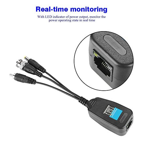 Sonew 2pcsVedio Balun Réseau émetteur HD CVI TVI AHD Puissance Passive Vidéo Audio Balun Émetteur-Récepteur Installation Facile