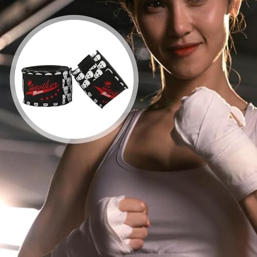 Bandages de boxe à motif tête de mort | Bandages de boxe à motif tête de mort | Bandages de boxe effrayants | Bandages de boxe à motif crâne | Soutien solide conçu pour l'entraînement et la