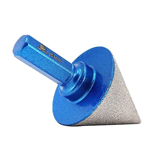 Foret conique diamant pour carrelage 35mm–BRSCHNITTx perceuse électrique à tige hexagonale, foret biseauté pour façonner l'élargissement, nettoyer les trous existants de granit, marbre et porcelaine